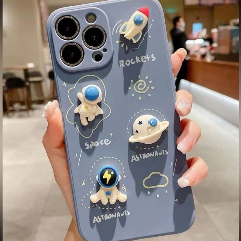 3for$20 NEW Cartoon Astronaut Decor Space Phone Case  iPhone 15 pro max …
